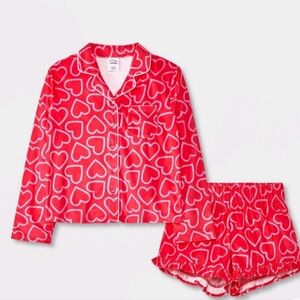 Heart Patterned Kids Pajamas